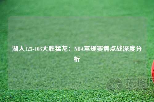 湖人123-103大胜猛龙：NBA常规赛焦点战深度分析