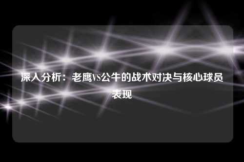 深入分析：老鹰VS公牛的战术对决与核心球员表现